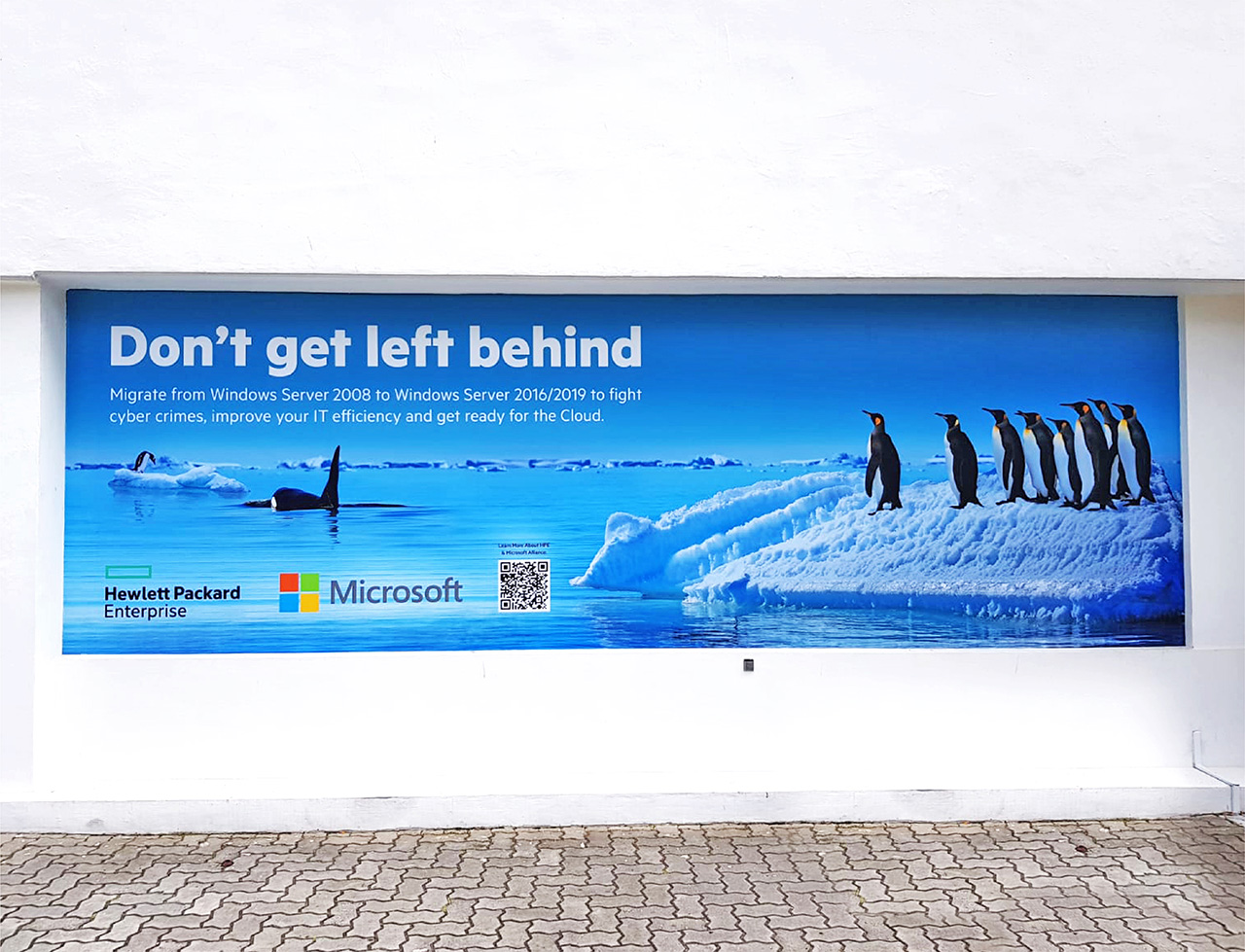 Exterior branding with window stickers