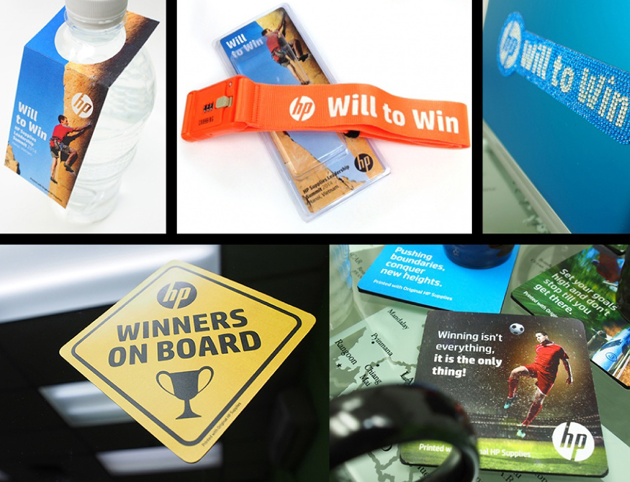 Custom label and branding on bottles and event collectible gifts to improve brand recall